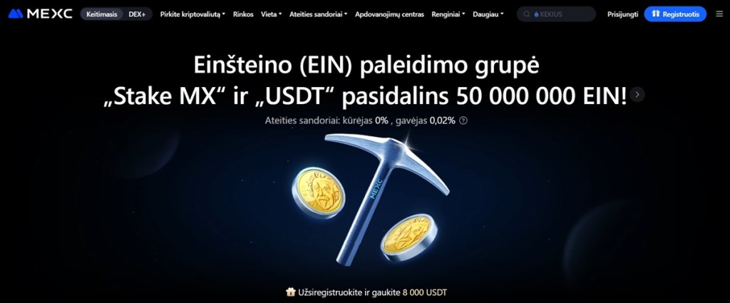 MEXC – patogi ir greita PI Coin prekyba