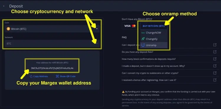 Margex-crypto-checkout-page