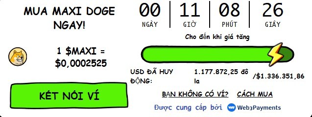 Mua Maxi Doge trong ứng dụng