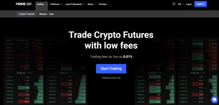 Piattaforme futures Bitcoin - PrimeXBT