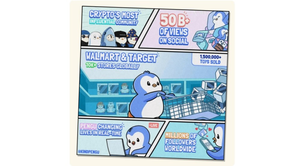 Pudgy Penguins ($PENGU) – Biểu tượng meme đang lấn sân thị trường truyền thống