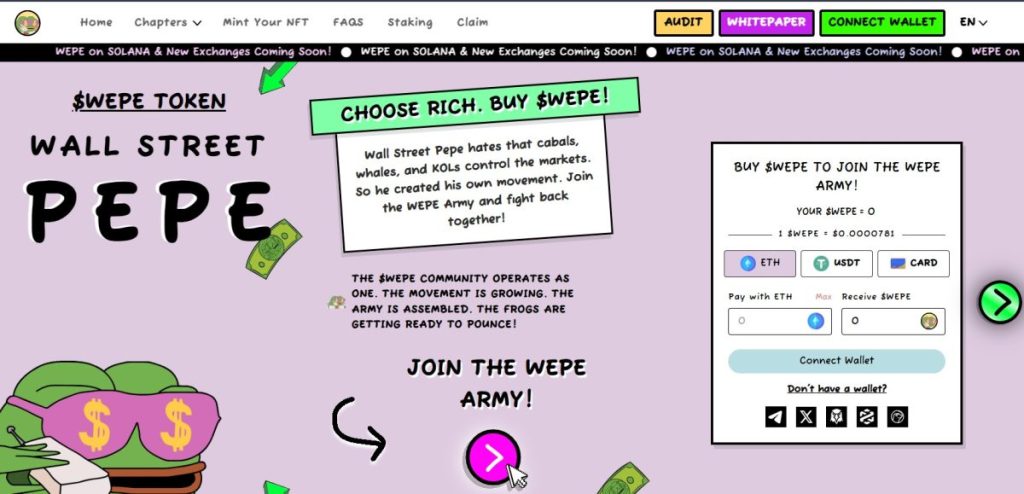 Šta je Wall Street Pepe (WEPE)? – Iza kulisa najnovijeg kripto memea