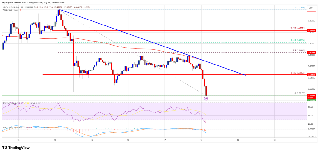 XRP Bears Push Lower, Can Bulls Maintain Control Near $3?