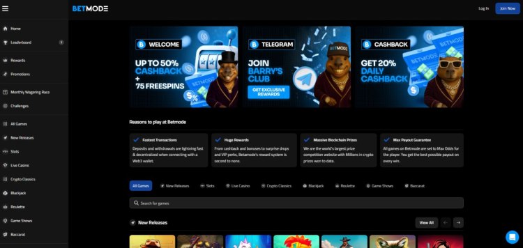 BetMode es uno de los mejores crypto casinos con Bitcoin en 2025.