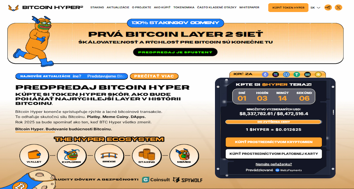 Bitcoin Hyper – nový hráč v svete kryptomien
