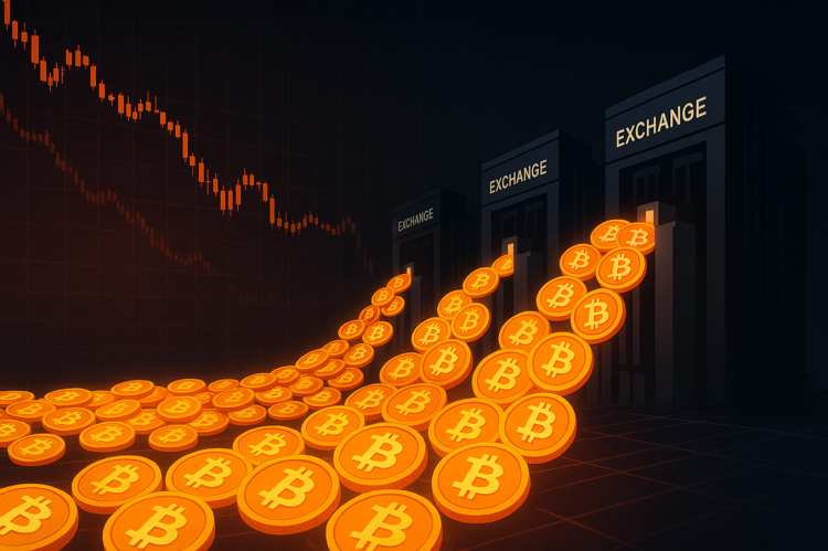 Биткоин поступает на биржи