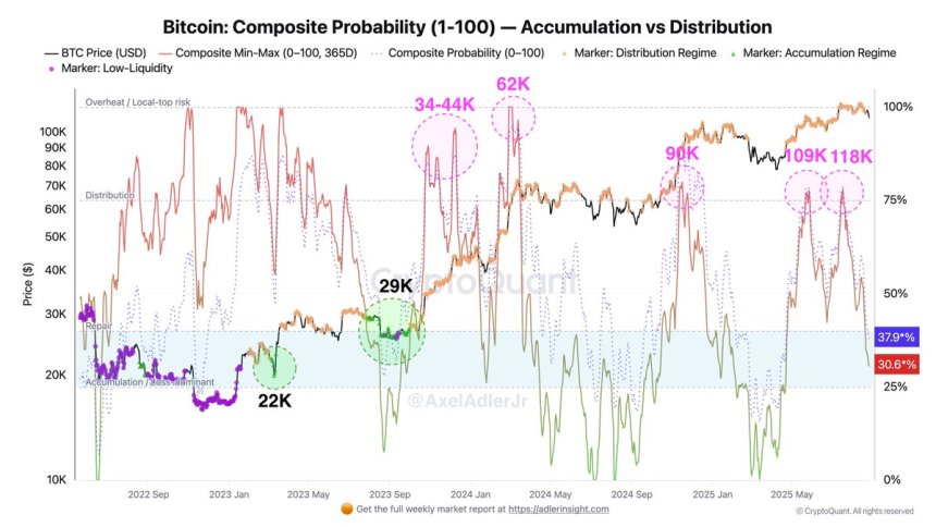Bitcoin Index Highlights Two Accumulations And 5 Distribution Waves This Cycle – Particulars