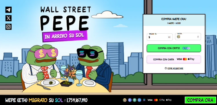comprare Wall Street Pepe - home