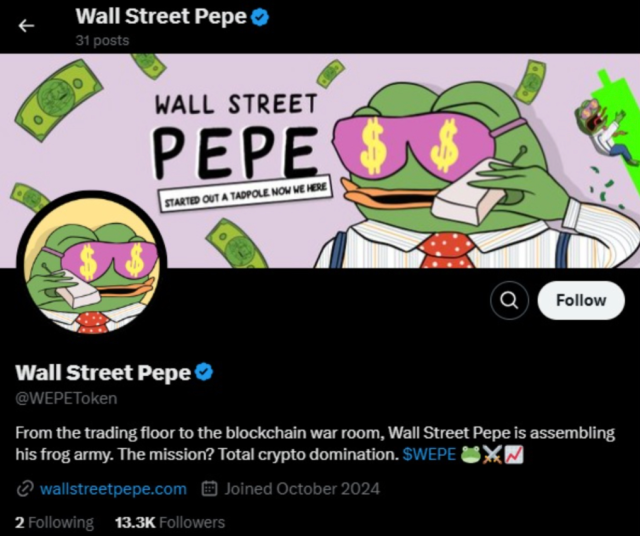 comprare Wall Street Pepe - post