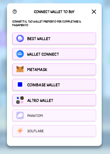 comprare Wall Street Pepe - wallet