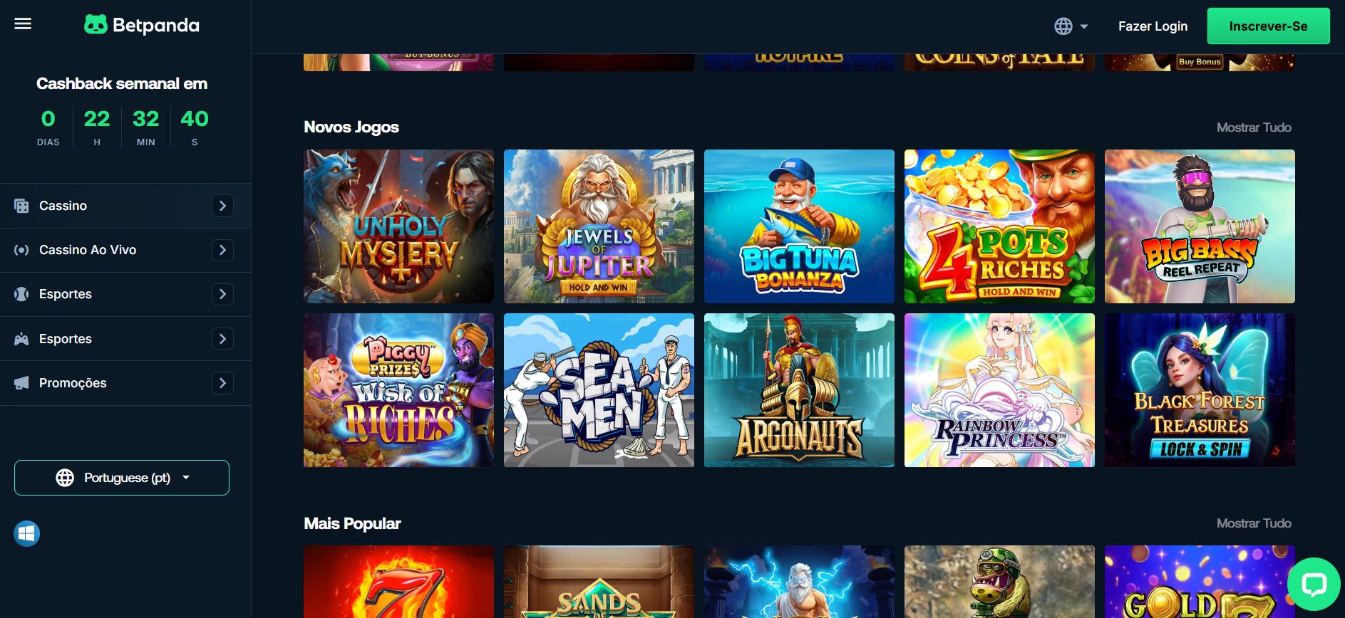 dos melhores bonus em casinos estrangeiros portugal na betpanda