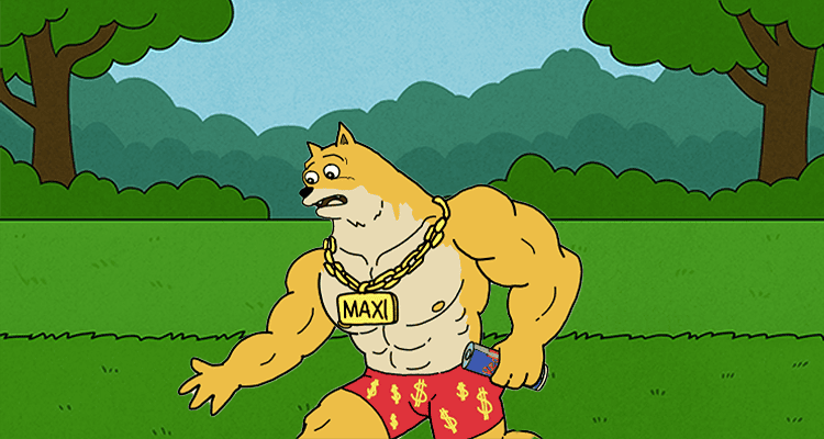 Pirk dipą su 1000x svertu Maxi Doge stiliumi