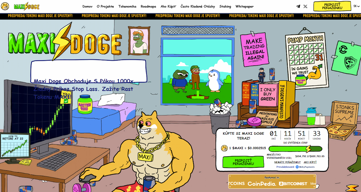 Maxi Doge (MAXI) – Meme coin s reálnou použiteľnosťou a silnou komunitou
