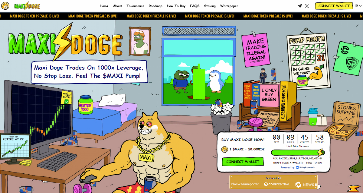 Maxi Doge ($MAXI) – Meme coin s ‘gym bro’ energijom