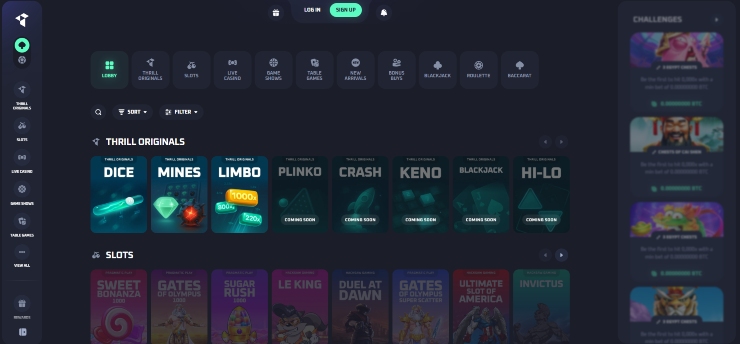 Thrill casino es una de las mejores opciones para jugar con criptomonedas