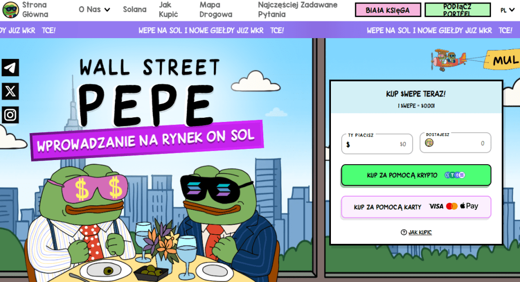 3. WEPE SOL ($WEPE) – Nowy Gracz w Warstwie 1