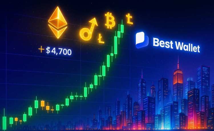 イーサリアム急騰と新しい仮想通貨BESTの成長を象徴するデジタルアート