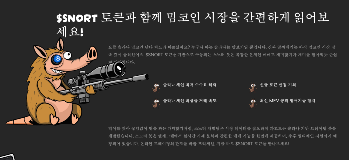 스노터 토큰과 스노터 봇