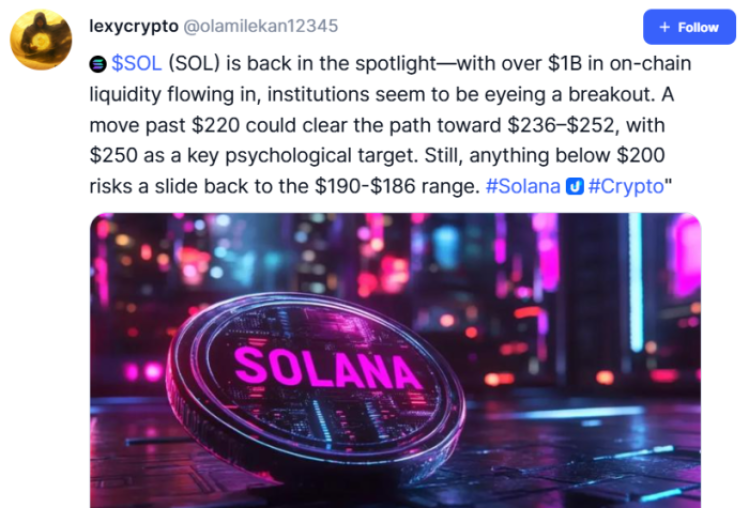     Ix Post is a well-known Crypto Analysts about $ Sol.