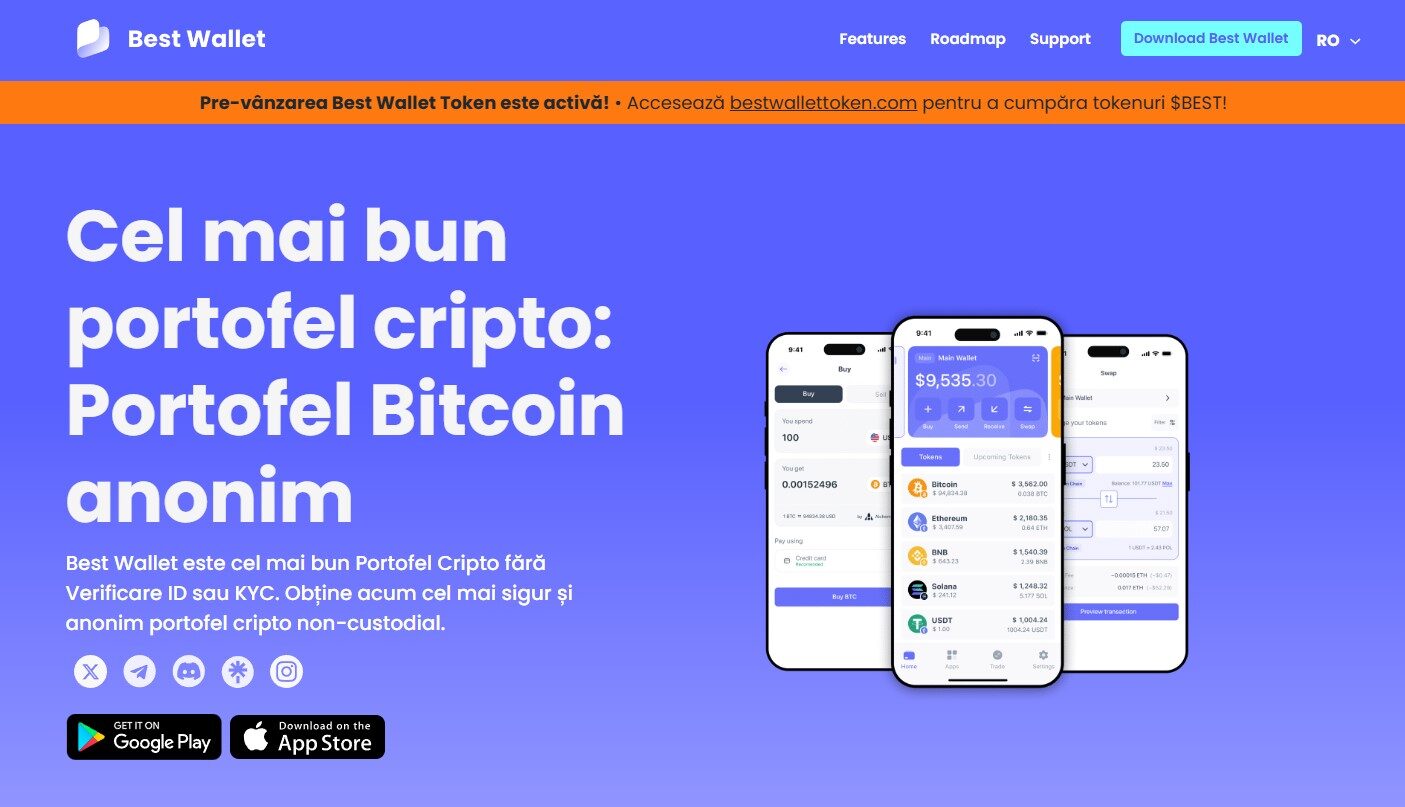 1. Crearea contului în Best Wallet
