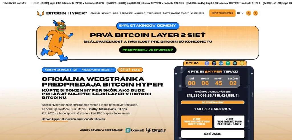 Bitcoin Hyper (HYPER) Nová éra pre Bitcoin a investorov