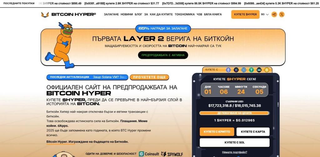 Bitcoin Hyper Layer-2 решение за мащабируемост