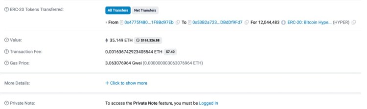 Bitcoin Hyper Transaction