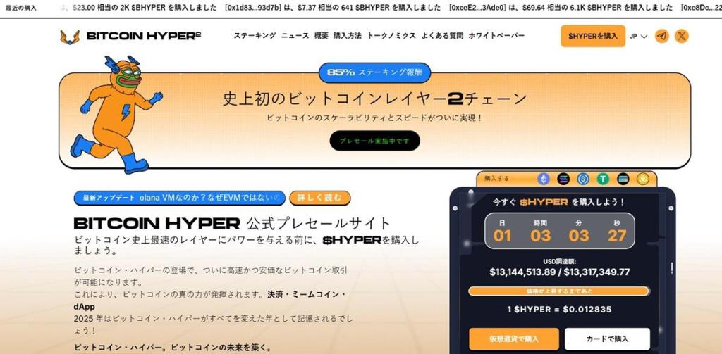 Bitcoin Hyper：透明性とコミュニティ主導で成長する次世代プロジェクト