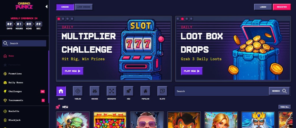 5. Casino Punkz – Stylish Forest Arrow Gaming Site