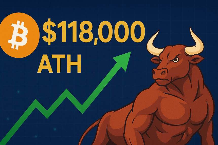 Bitcoin koers $118K en ATH in zicht - bulls kopen massaal in voor mega doorbraak
