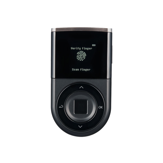 D’CENT Wallet biometric authentication screen