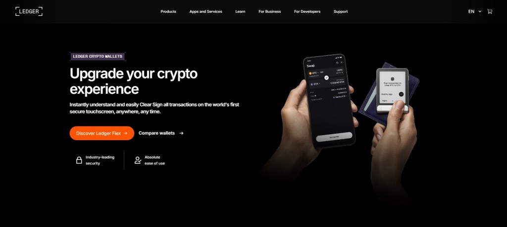 5. Ledger Nano X – Aukstais ethereum maks ar pieredzi