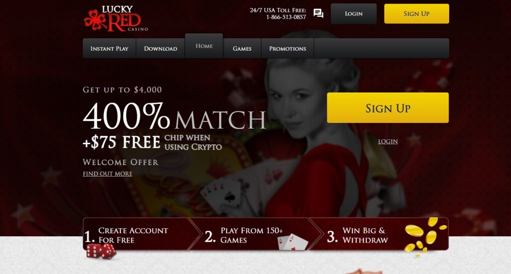 4. Lucky Red — Reliable Alternative With Strong Promotions - sites like BetUS