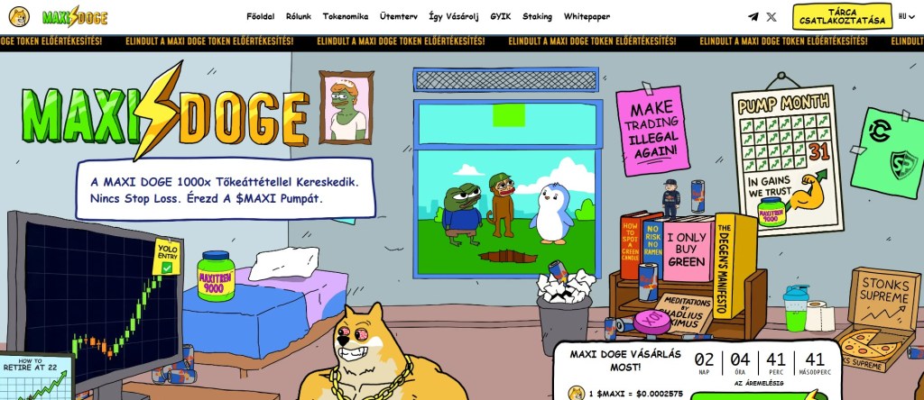 Maxi Doge – memecoin z mocą stakingu