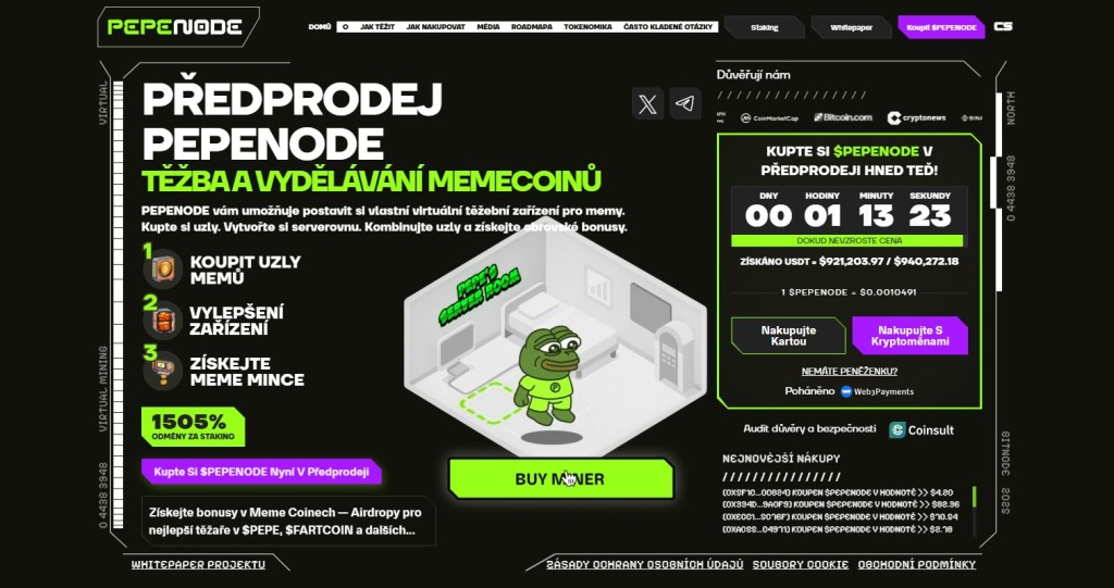 Pepenode – Gamifikovaný „Mine-to-Earn“ staking na Ethereu