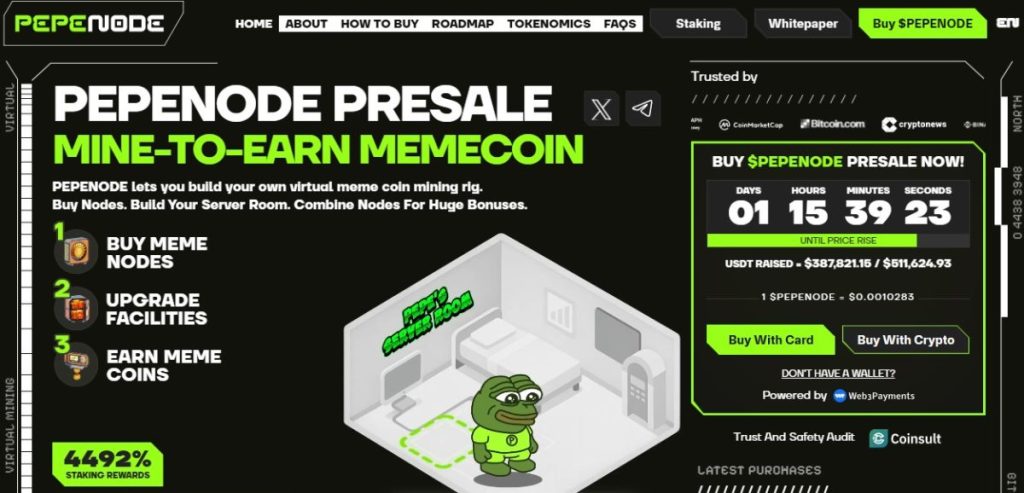 3. Pepenode – เครือข่าย Meme Node บน Blockchain