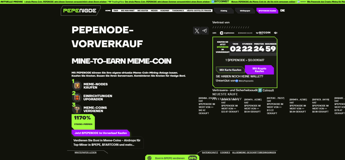 Pepenode Homepage neu