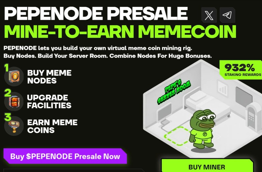 Pepenode is een mine-to-earn meme coin