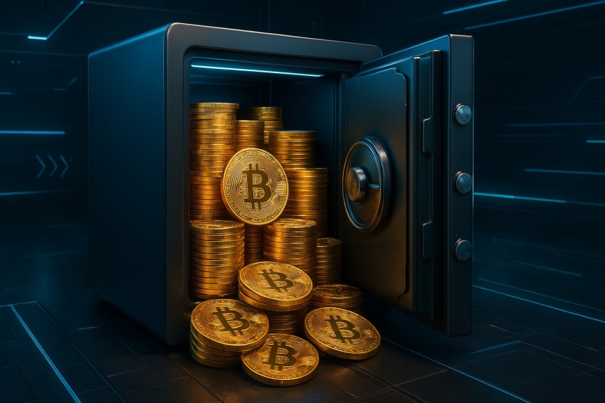 Strategy zwiększa zasoby BTC. Sejf z wypadającymi Bitcoinami.