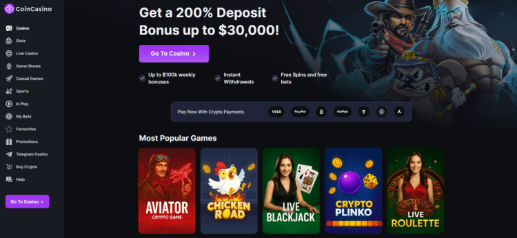CoinCasino: Telegram integruotas kripto kazino su VIP sistema