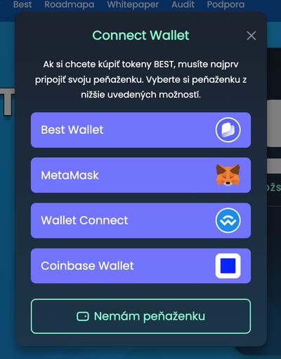 ako kúpiť best wallet návod