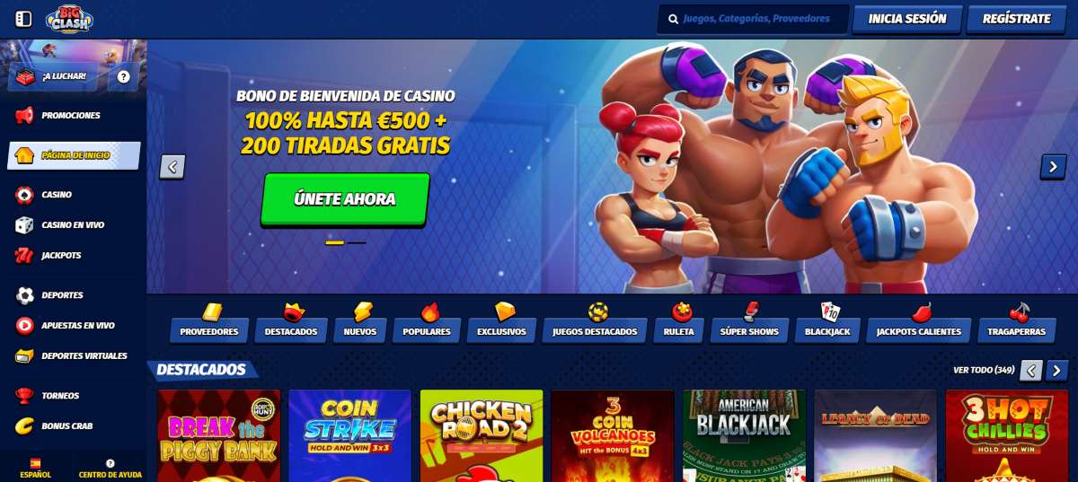 Big Clash es el casino europeo más recomendado para jugar desde España