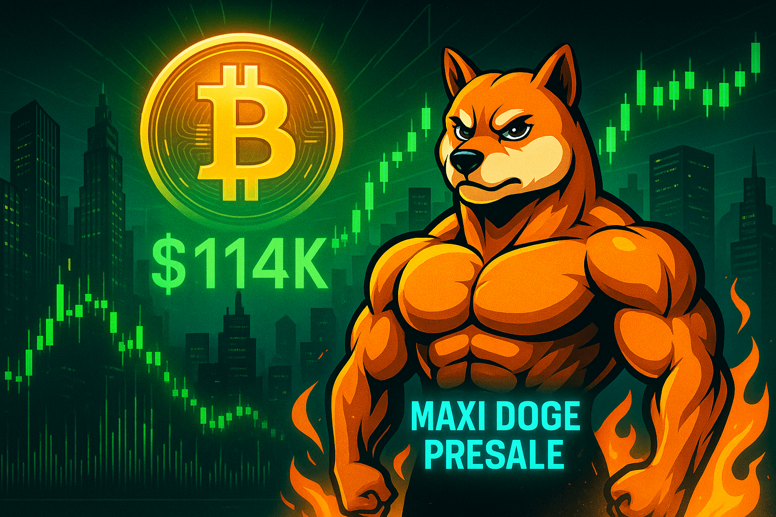 Bitcoin Reclaims $114K as Crypto Market Recovers — Maxi Doge Presale Heats Up