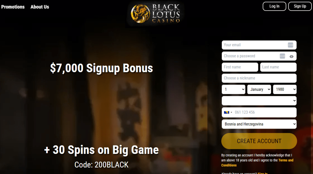 3. Black Lotus – Premium International Casino Option