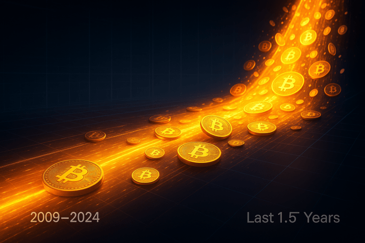 Bitcoin Inflows In Last 1.5 Years Surpassed First 15 Years Combined: Data