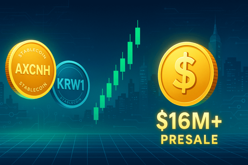 AxCNH and KRW1 Stablecoins Launch in Asia as $BEST Token Soars Past $16M on Presale