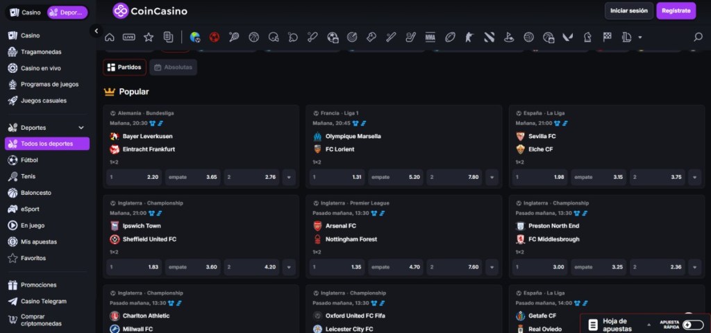 Coincasino es la casa de apuestas seguras más recomendadas de nuestro análisis