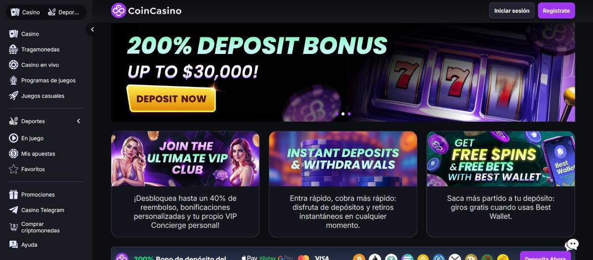 CoinCasino acepta miles de apuestas con Ethereum y otras crypto