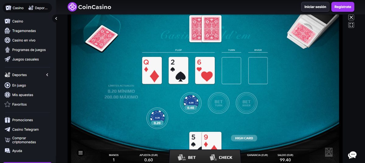 Coincasino cuenta con una gran variedad de juegos