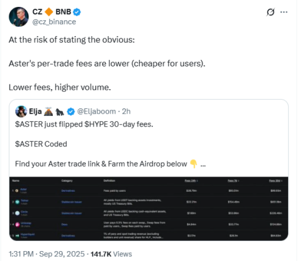 CZ Zhao says obvious